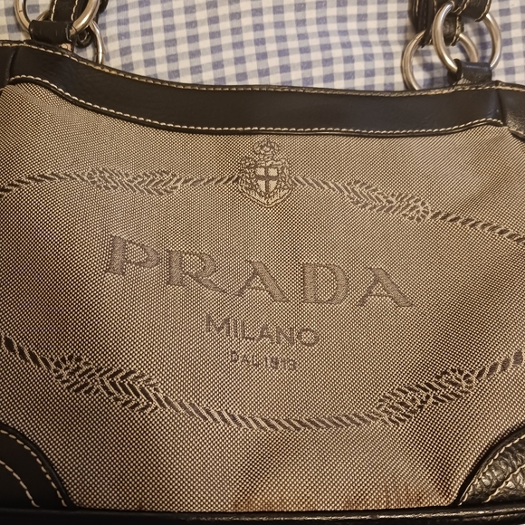 Vintage Prada Buckle Canvas Logo Satchel - Picture 10 of 16